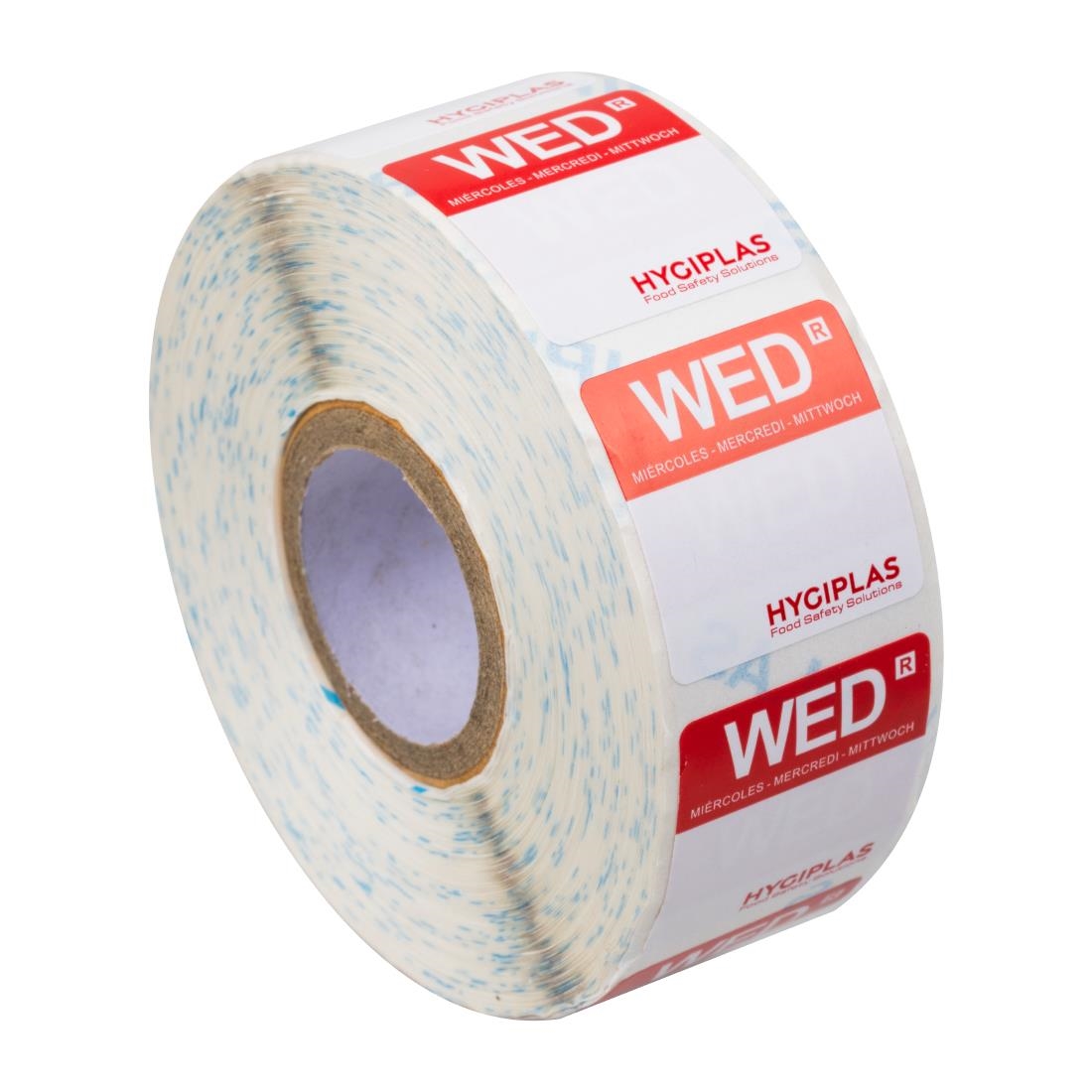 Hygiplas voedseletiketten woensdag kleurcode rood (1000 stuks)