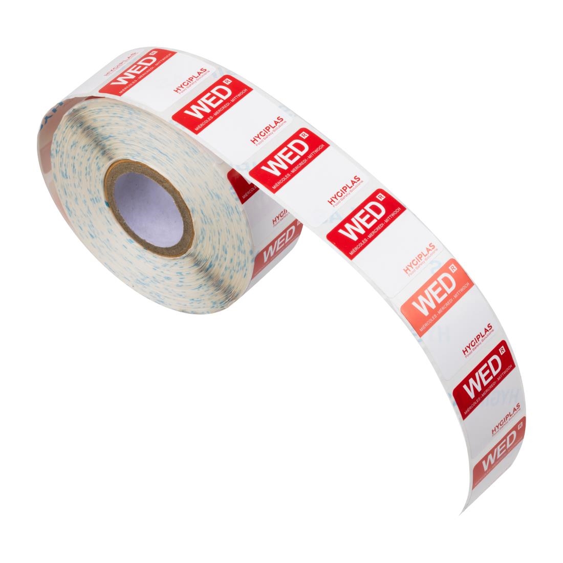 Hygiplas voedseletiketten woensdag kleurcode rood (1000 stuks)