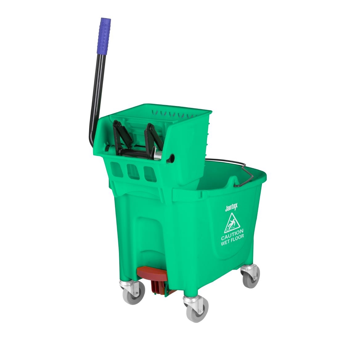 Jantex 30Ltr Dweil En Emmer Met Voetpedaalontgrendeling - Groen