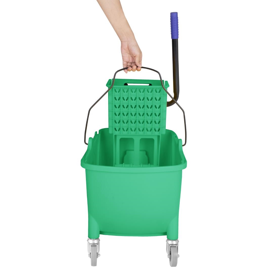 Jantex 30Ltr Dweil En Emmer Met Voetpedaalontgrendeling - Groen