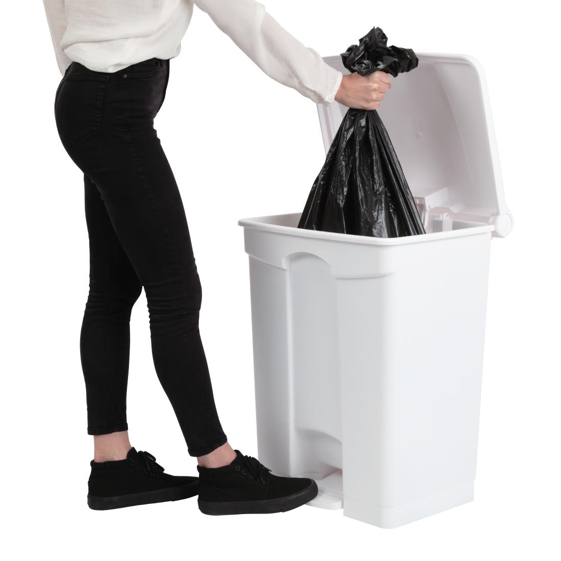 Jantex afvalemmer wit 65Ltr