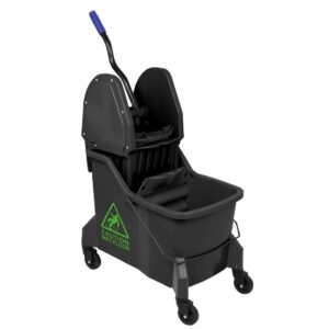 Jantex dweilemmer met twee compartimenten en pers Groen 30Ltr