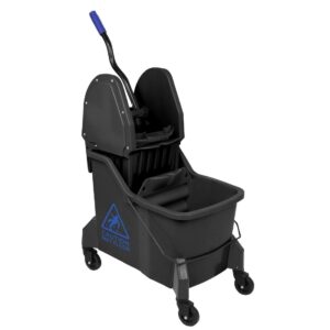 Jantex Dweilemmer met twee compartimenten en wringer Blauw 30Ltr