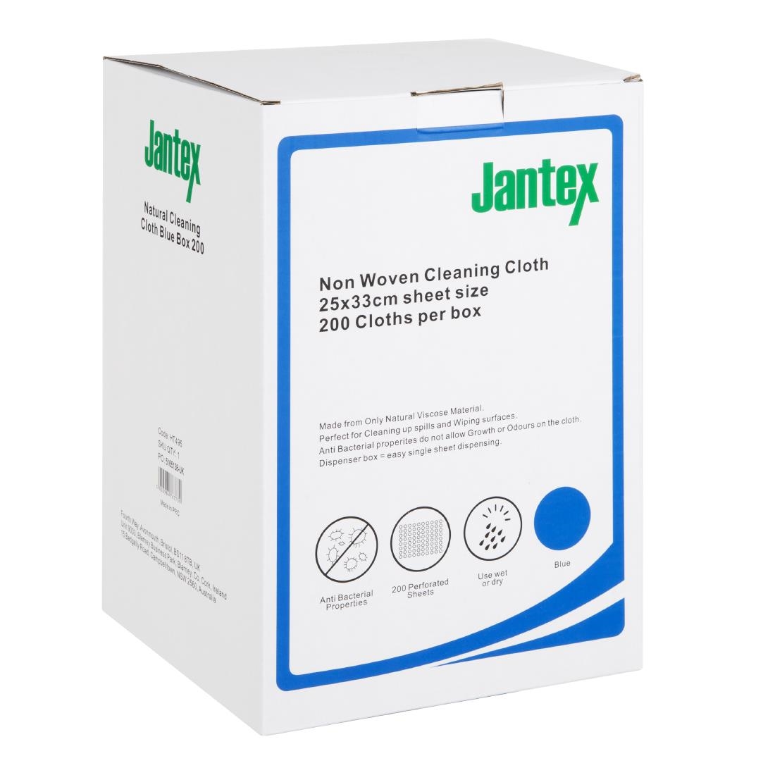 jantex groen composteerbare reinigingsdoek blauw (200 stuks) Jantex Groen Composteerbare Reinigingsdoek Blauw (200 stuks)