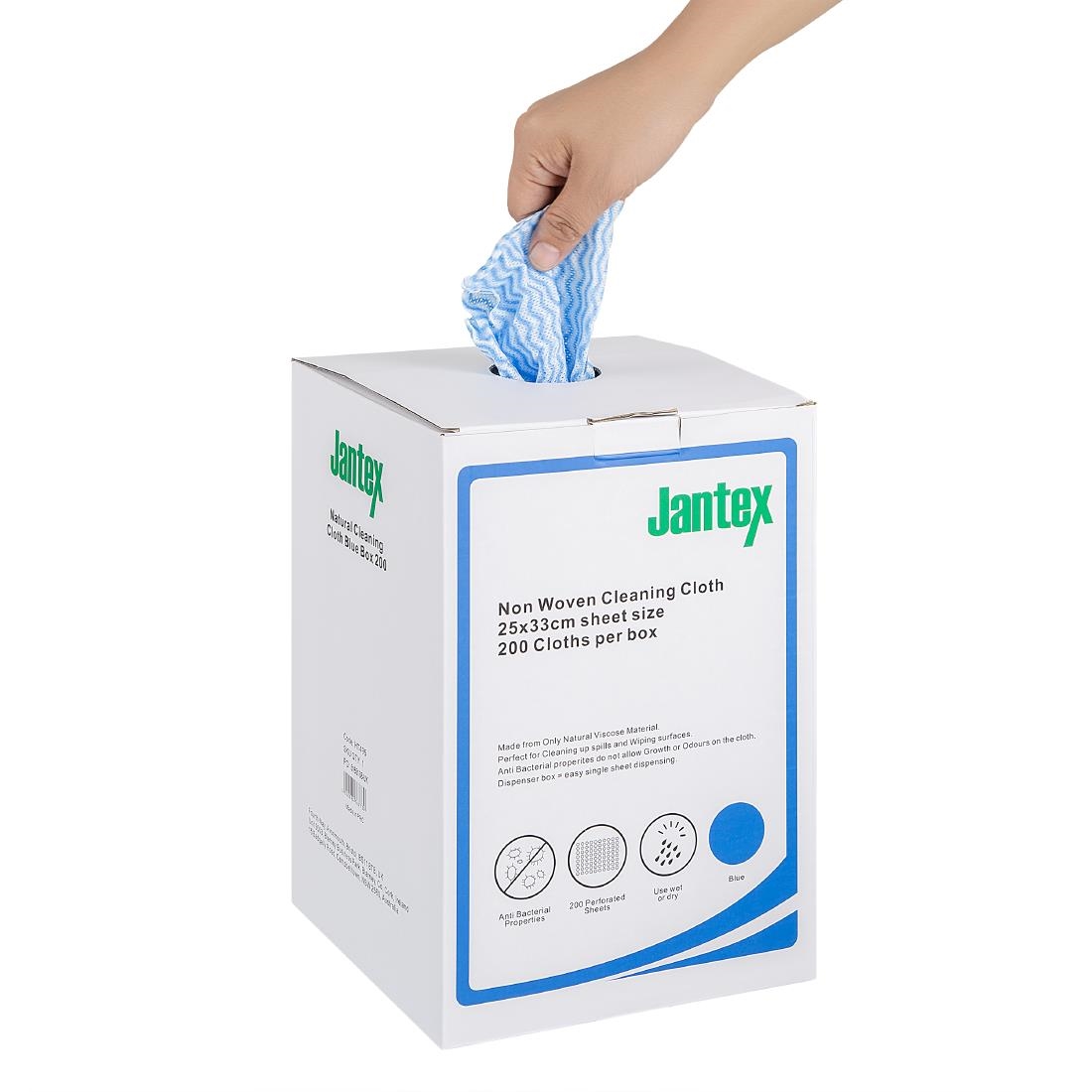 jantex groen composteerbare reinigingsdoek blauw (200 stuks) Jantex Groen Composteerbare Reinigingsdoek Blauw (200 stuks)