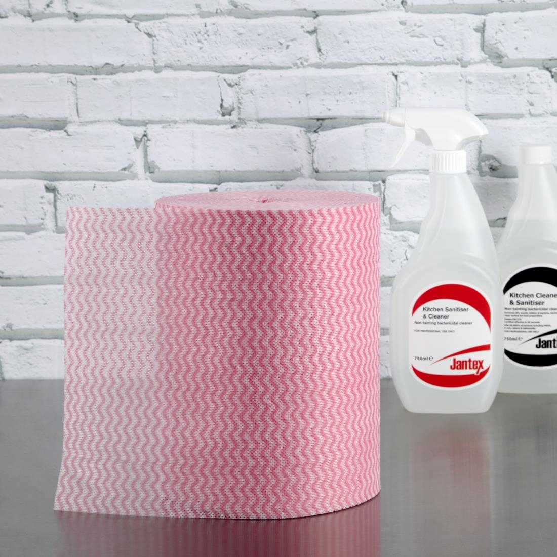 Jantex multifunctionele antibacteriële doekjes rood (200 stuks)