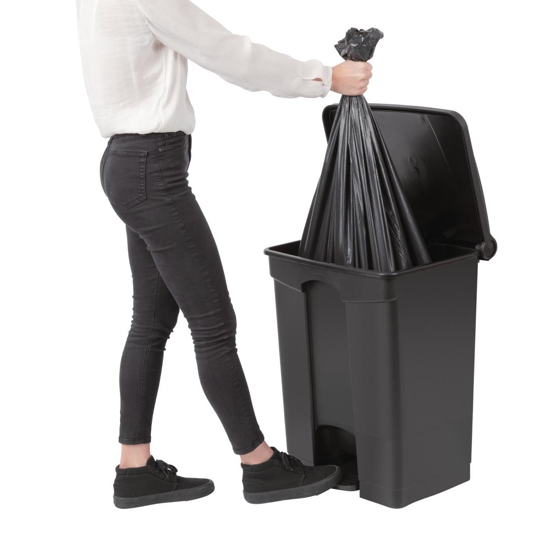 Jantex pedaalemmer 65Ltr zwart