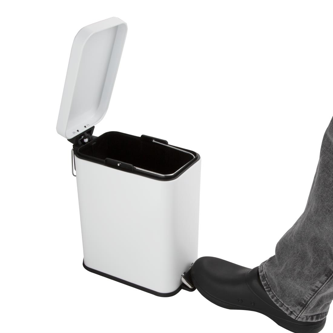Jantex Slanke Badkamerprullenbak Wit 5Ltr
