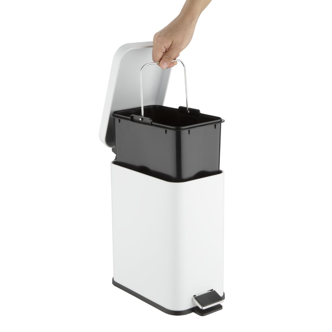 Jantex Slanke Badkamerprullenbak Wit 5Ltr