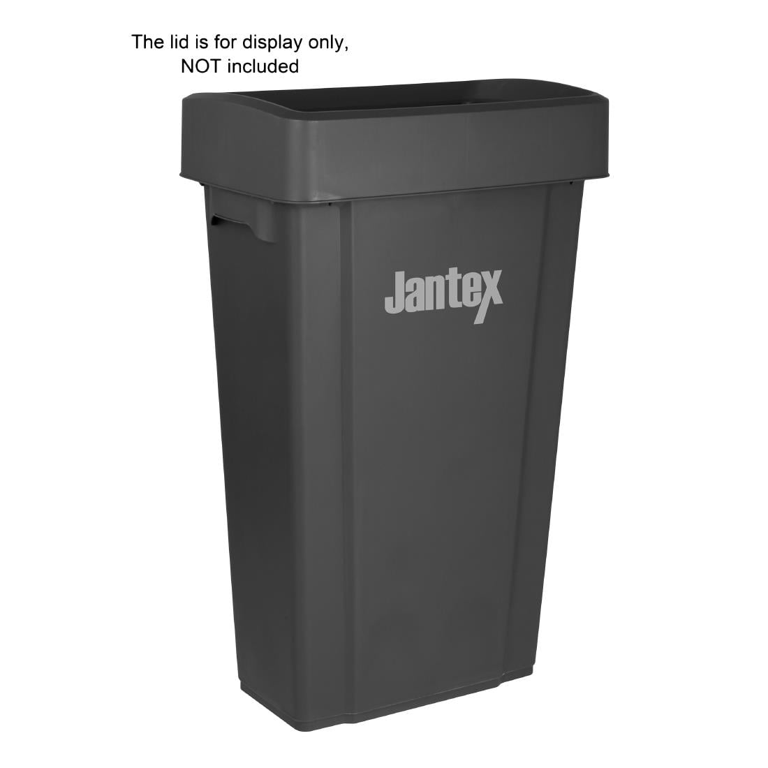 Jantex Smalle Afvalbak Zwart 80Ltr