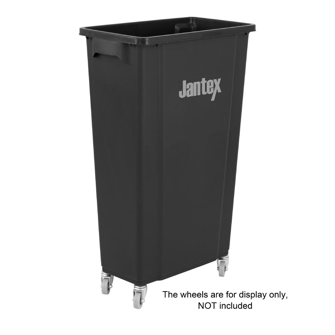 Jantex Smalle Afvalbak Zwart 80Ltr