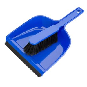 Jantex Vuilnisblik & Borstel Set - Blauw