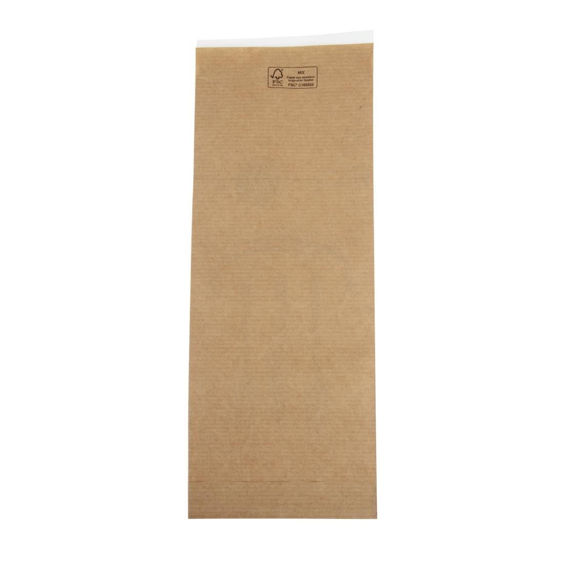 Kraft recyclebare afsluitbare papieren bestekzakjes (2000 stuks)