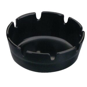 Kristallon melamine asbak zwart 10cm