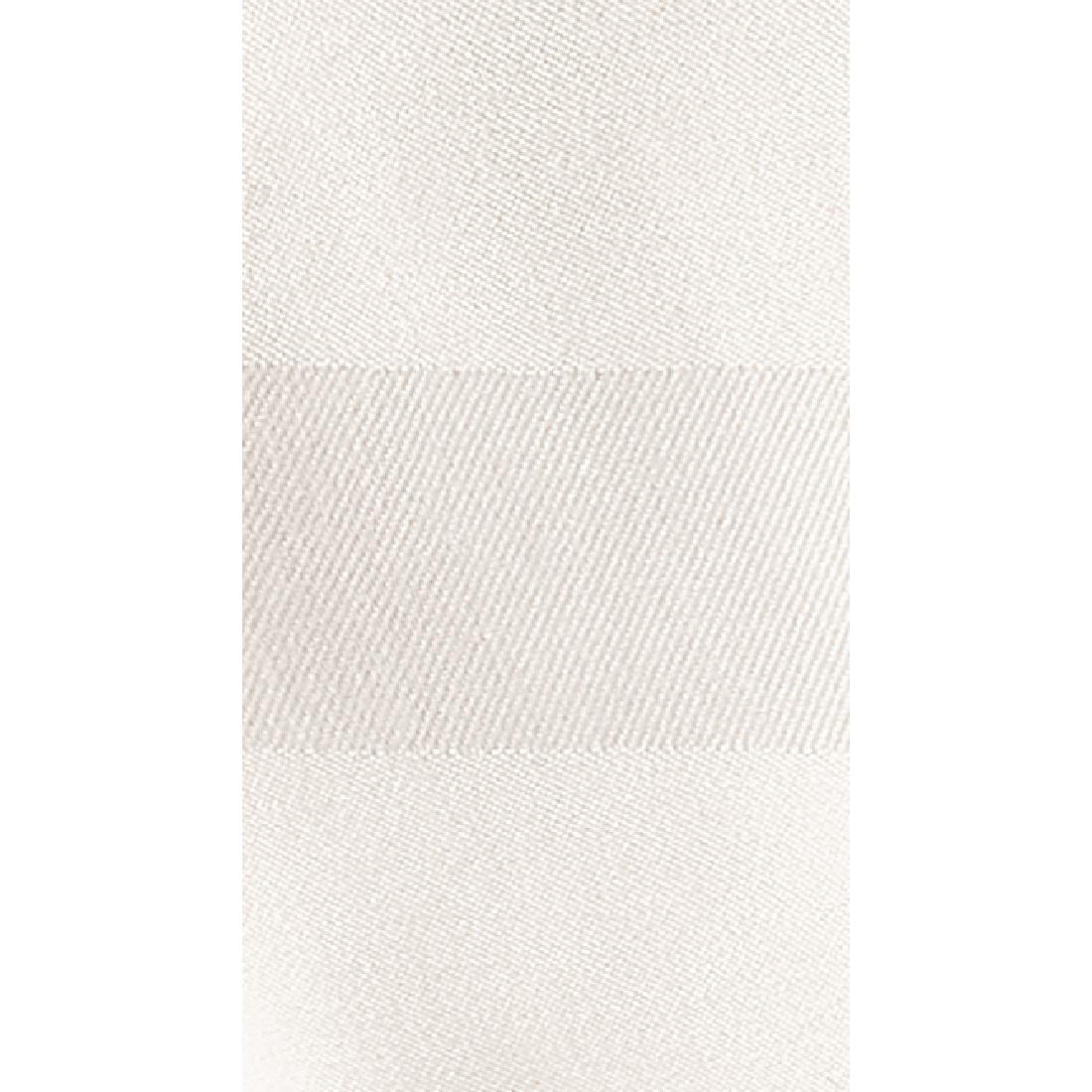 Mitre luxe satijnen band servetten katoen wit (10 stuks)