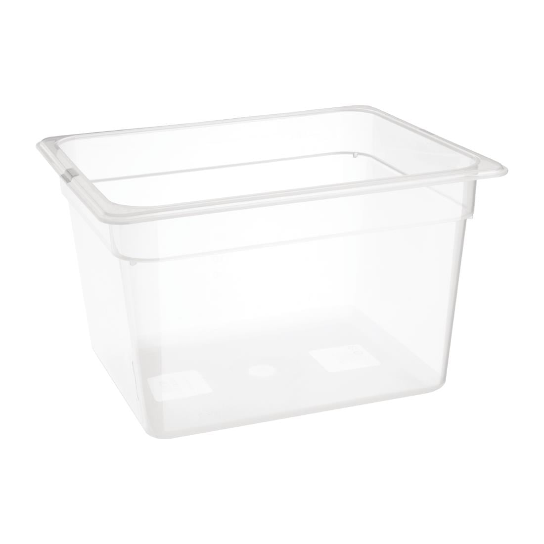 Nisbets Essentials polypropyleen 1/2 gastronorm bak zonder deksel 20cm