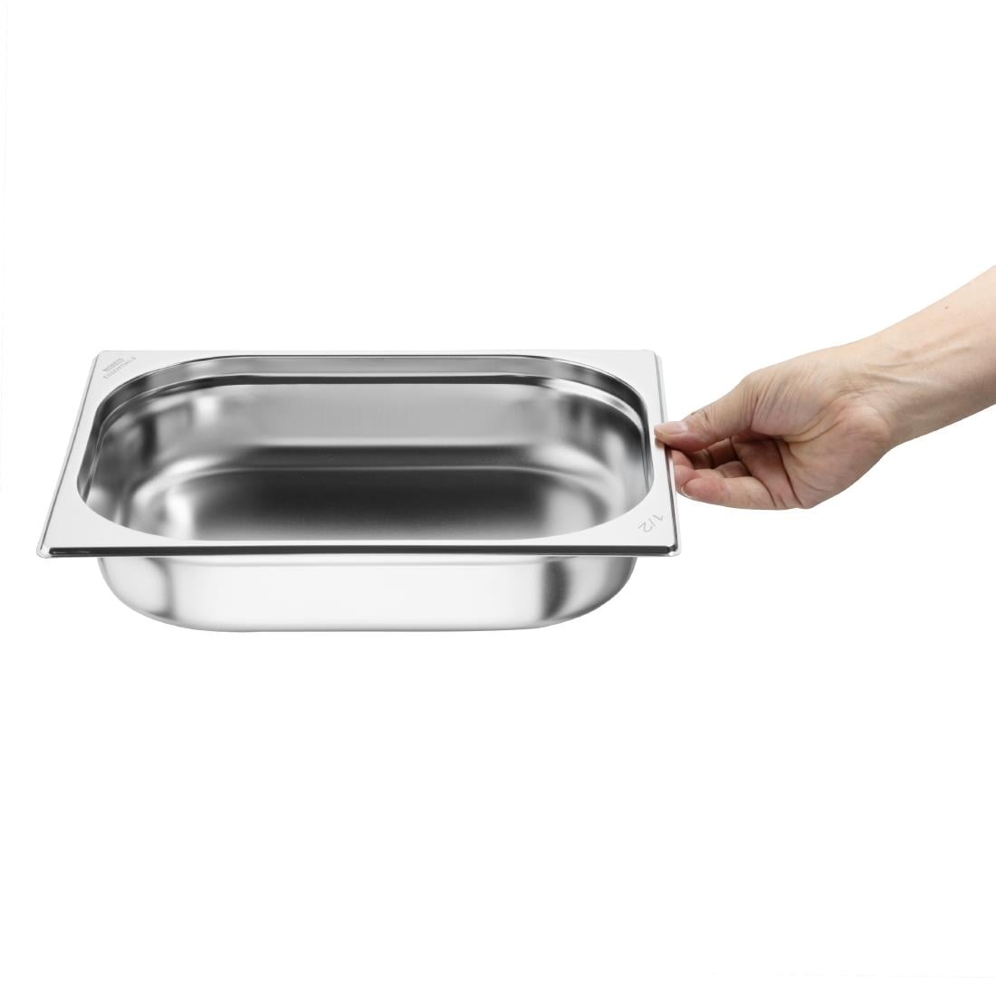 Nisbets Essentials RVS 1/2 Gastronorm Bak 65mm (3 stuks)