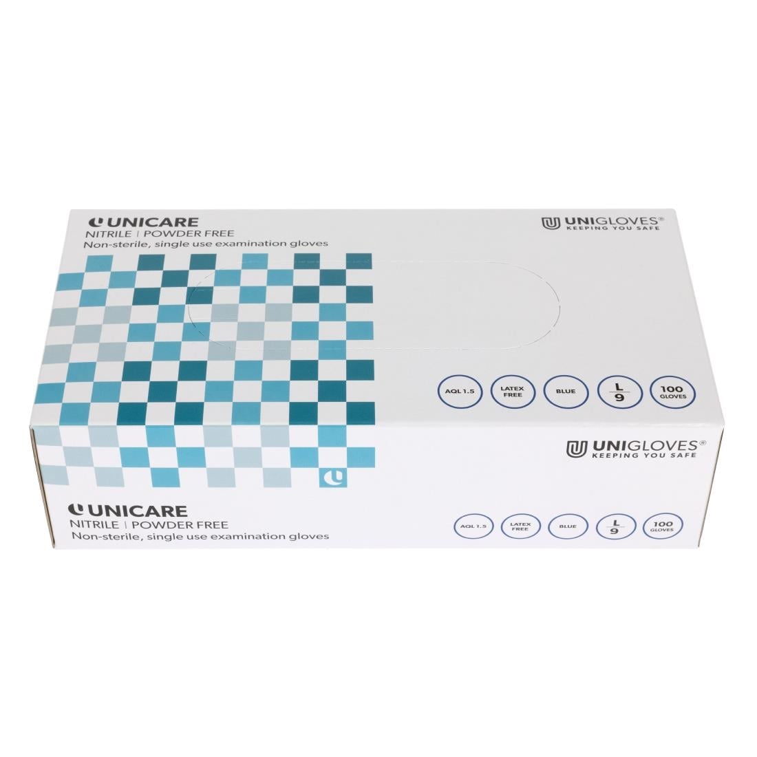 Nitril handschoenen blauw poedervrij L (100 stuks)