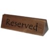 Olympia acaciahouten reserveerbordje en menuhouder (10 stuks)