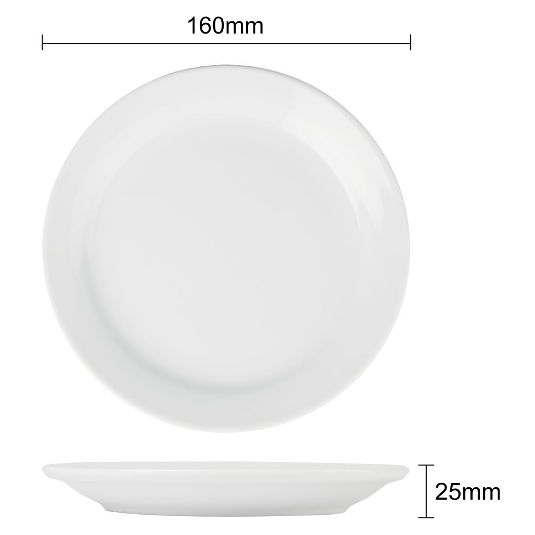 Olympia Athena Borden Met Smalle Rand 16,5cm (12 Stuks)