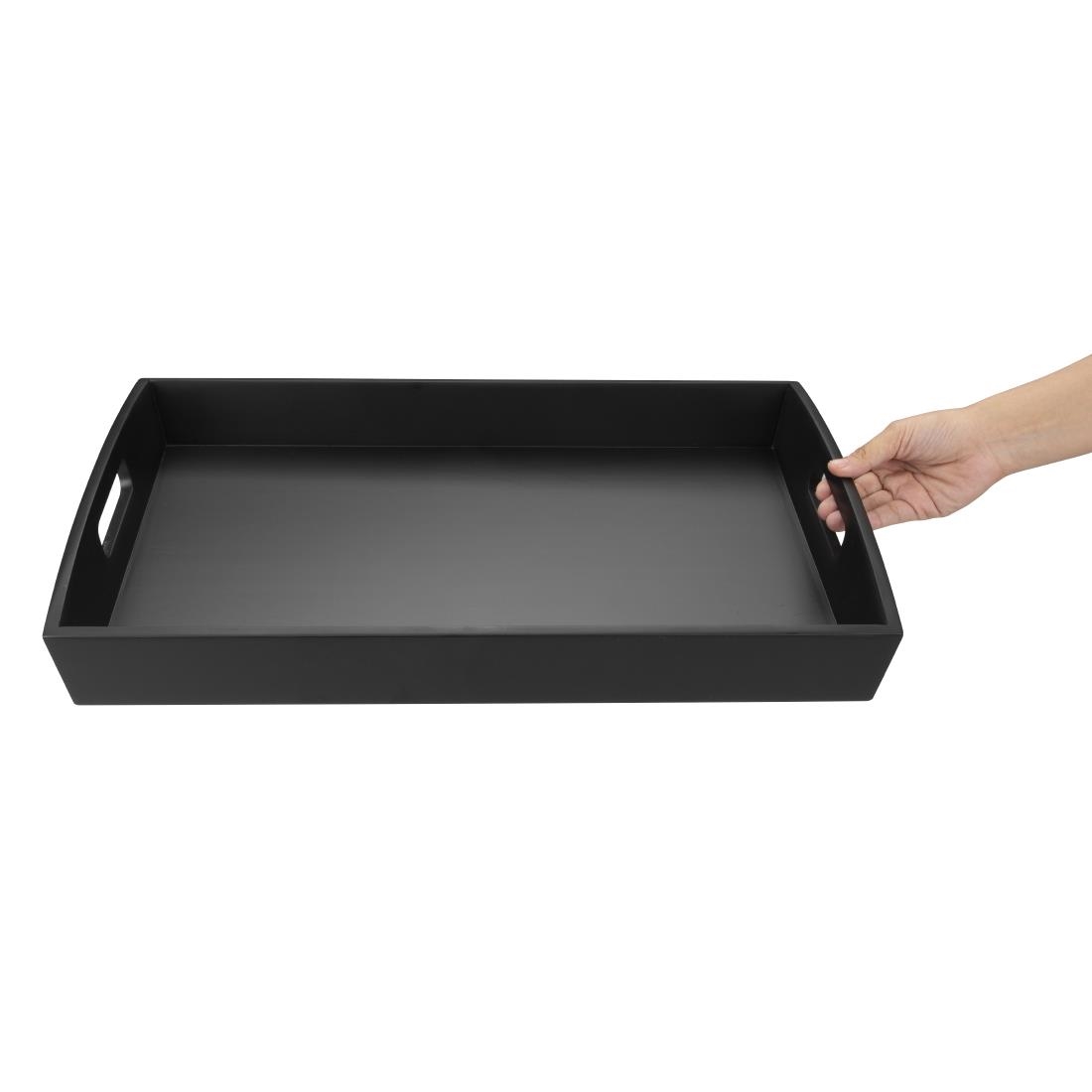 Olympia Bamboe Zwart Groot Dienblad - 510x350x70mm