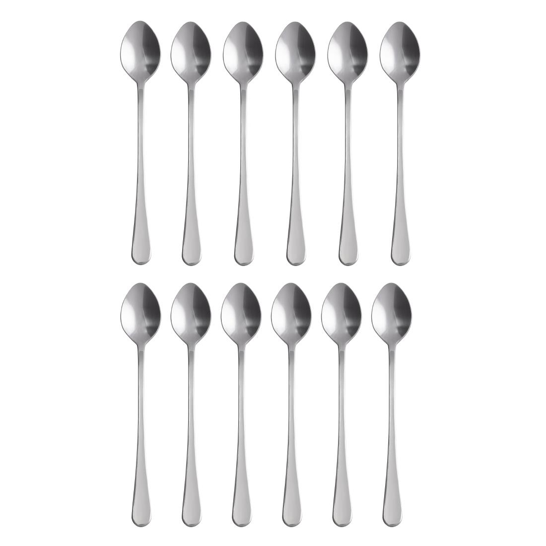 Olympia Buckingham lattelepels/ijslepels/lange lepels 19,5cm (12 stuks)