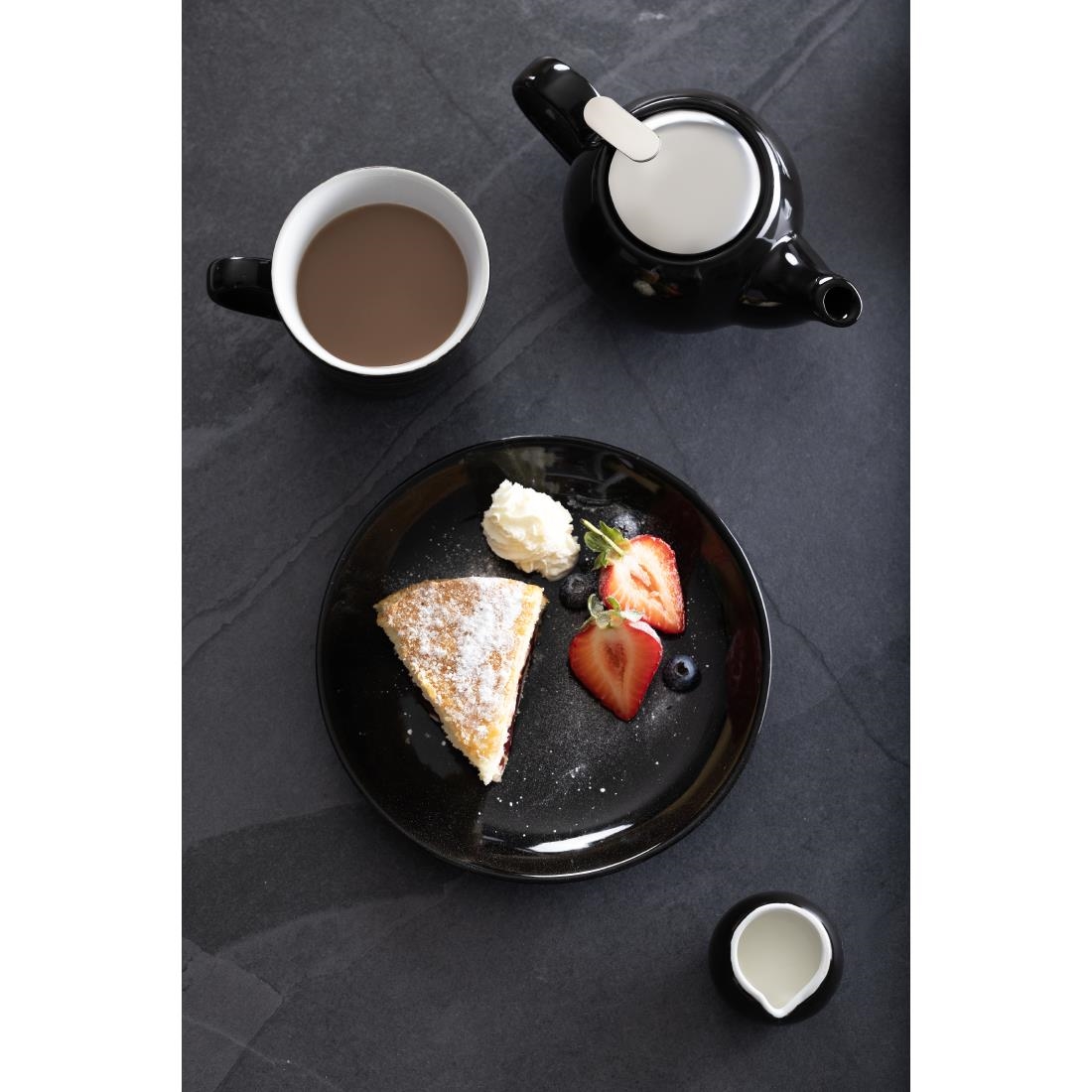 Olympia cafe coupe bord zwart - 205mm (12 stuks)