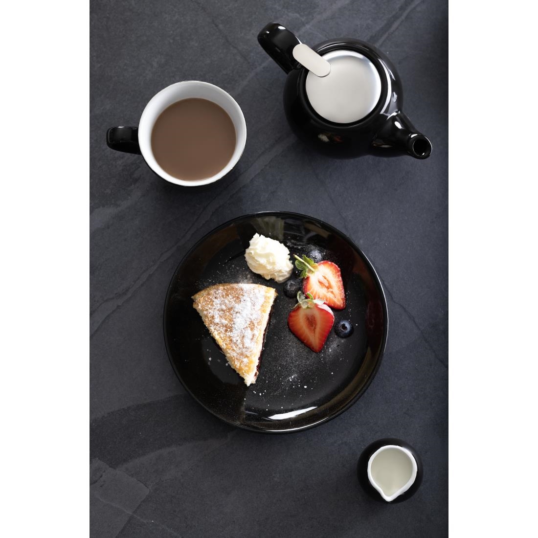 Olympia cafe coupe bord zwart - 205mm (12 stuks)
