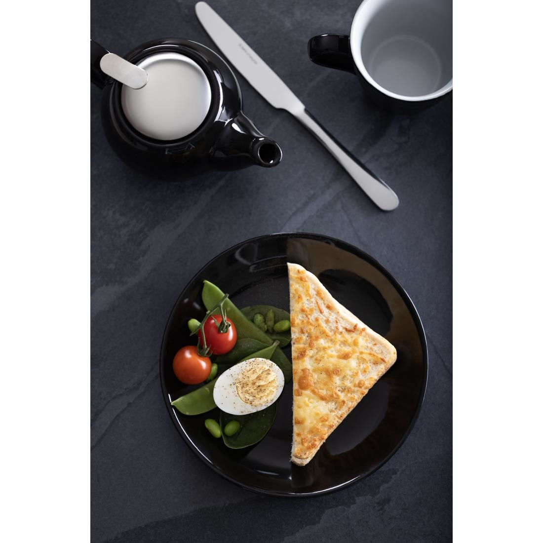 Olympia cafe coupe bord zwart - 205mm (12 stuks)