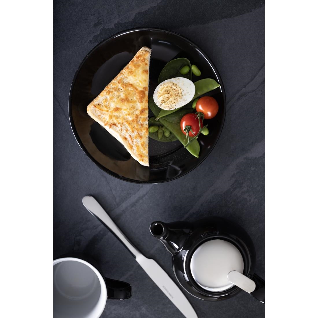 Olympia cafe coupe bord zwart - 205mm (12 stuks)