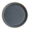 Olympia Canvas ronde borden met smalle rand blauw graniet 18cm (6 stuks)