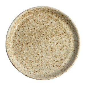Olympia Canvas ronde borden met smalle rand crème 18cm (6 stuks)