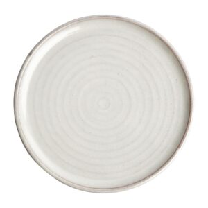 Olympia Canvas ronde borden met smalle rand wit 26,5cm (6 stuks)
