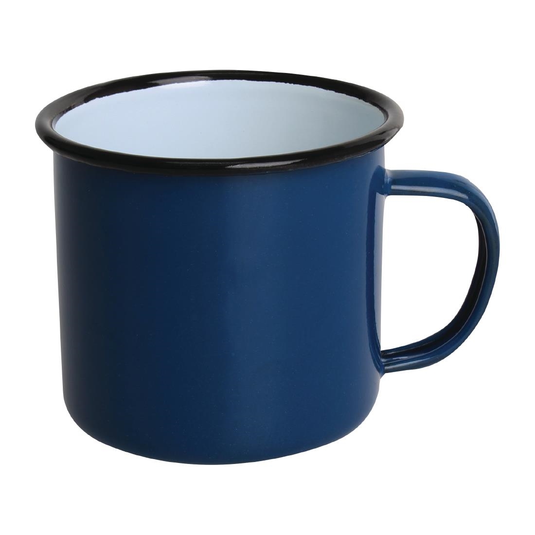 Olympia Emaille mok blauw 35cl (6 stuks)