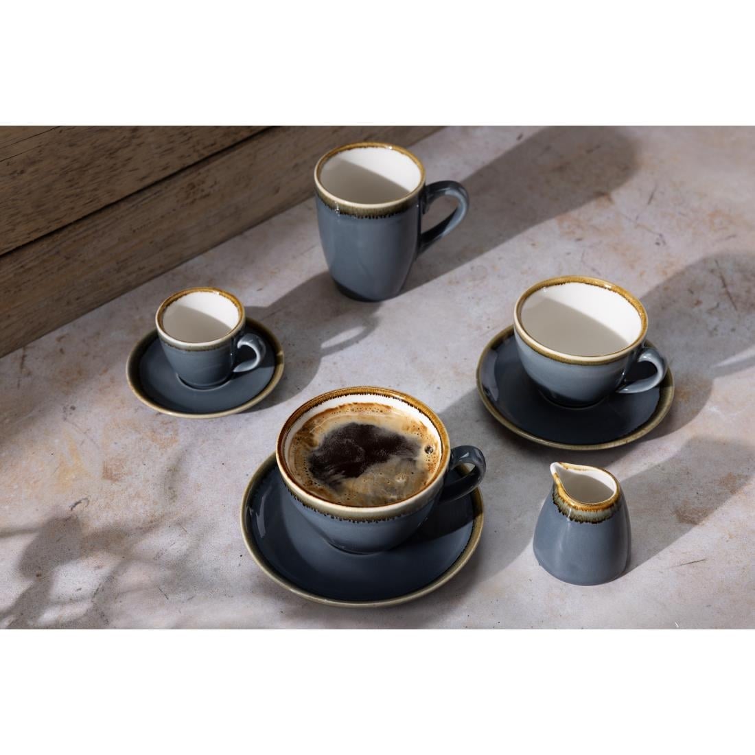 Olympia Kiln Espressoschotels Blauw 11,5cm (6 Stuks)