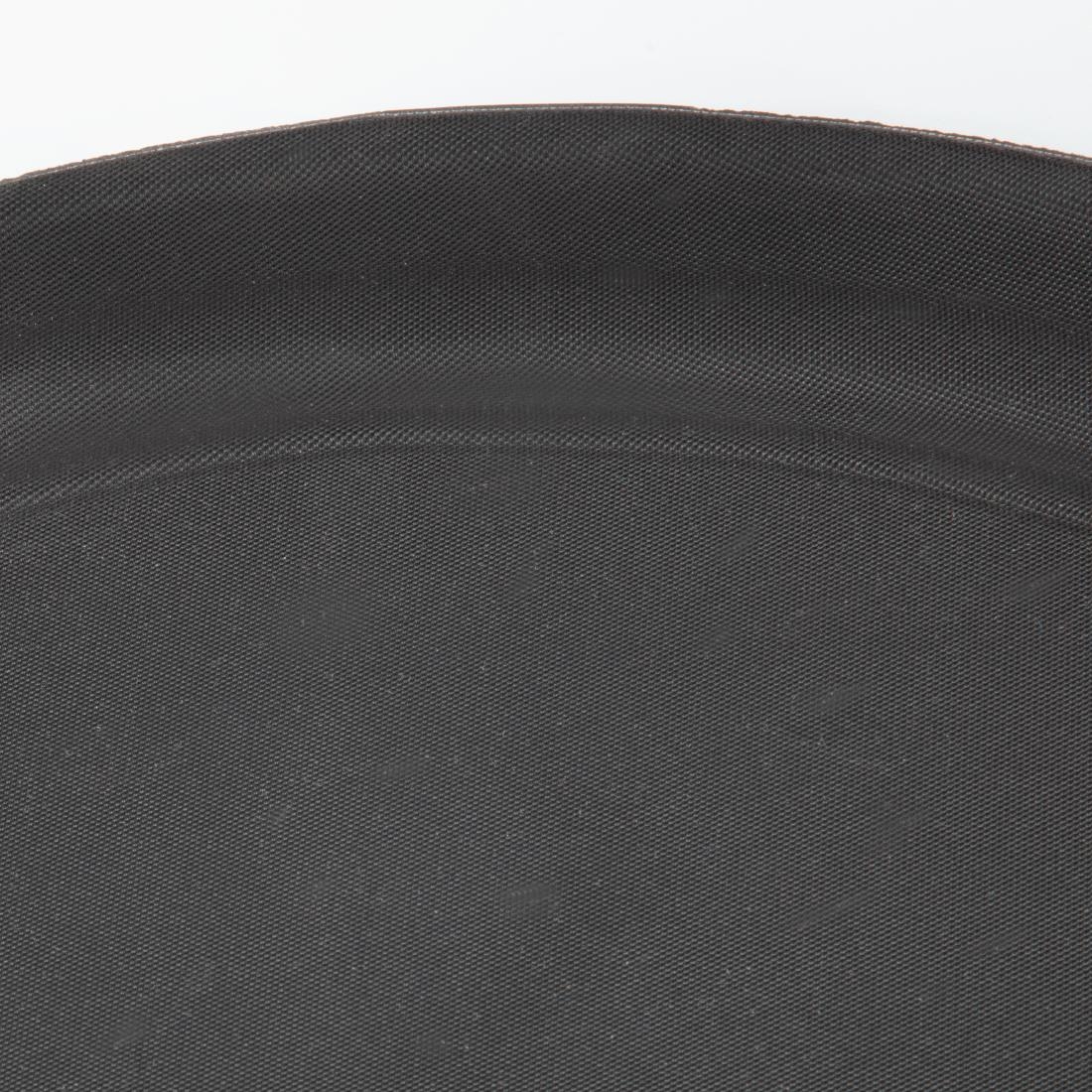 Olympia Kristallon ovaal anti-slip dienblad zwart polypropyleen 68,5cm