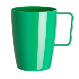 Olympia Kristallon polycarbonaat bekers met oor groen (12 stuks)