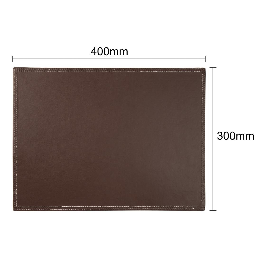 Olympia kunstlederen placemat bruin 40x30cm