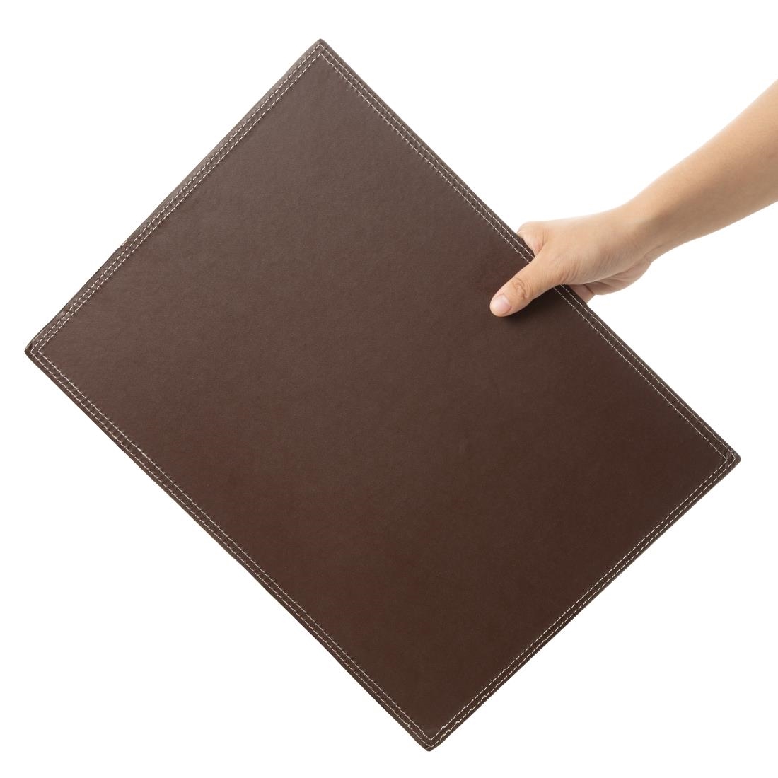 Olympia kunstlederen placemat bruin 40x30cm