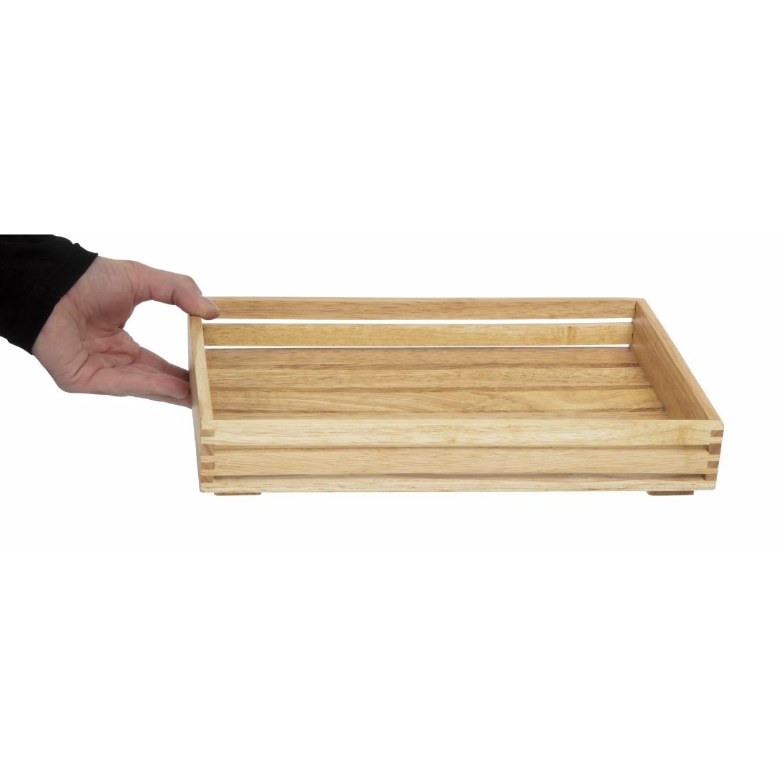 Olympia lage houten krat 5(h) x 35(b) x 23(d)cm