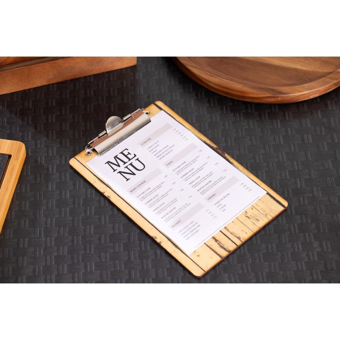 Olympia menu klembord met hout-effect A5