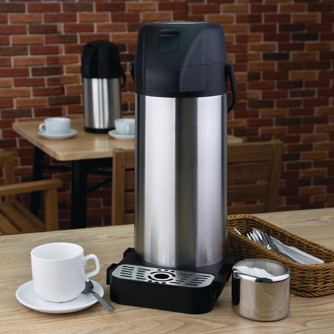 Olympia pomp thermoskan met drukknop 3Ltr