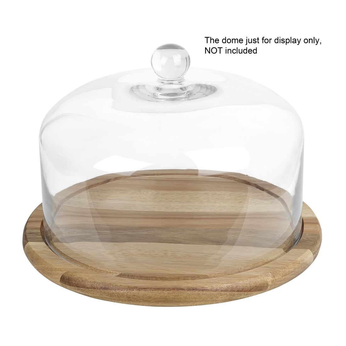 Olympia Rond Acacia Houten Bord Voor 280mm Koepel