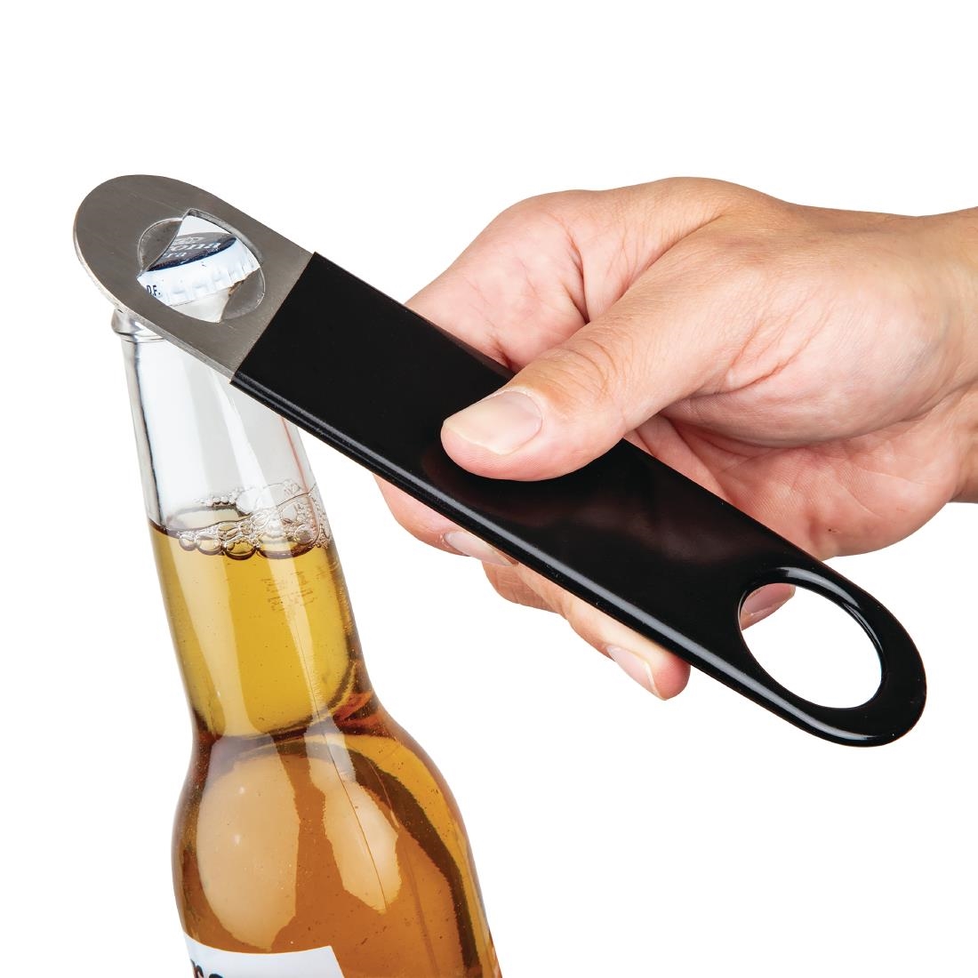 Olympia RVS flesopener met PVC handvat