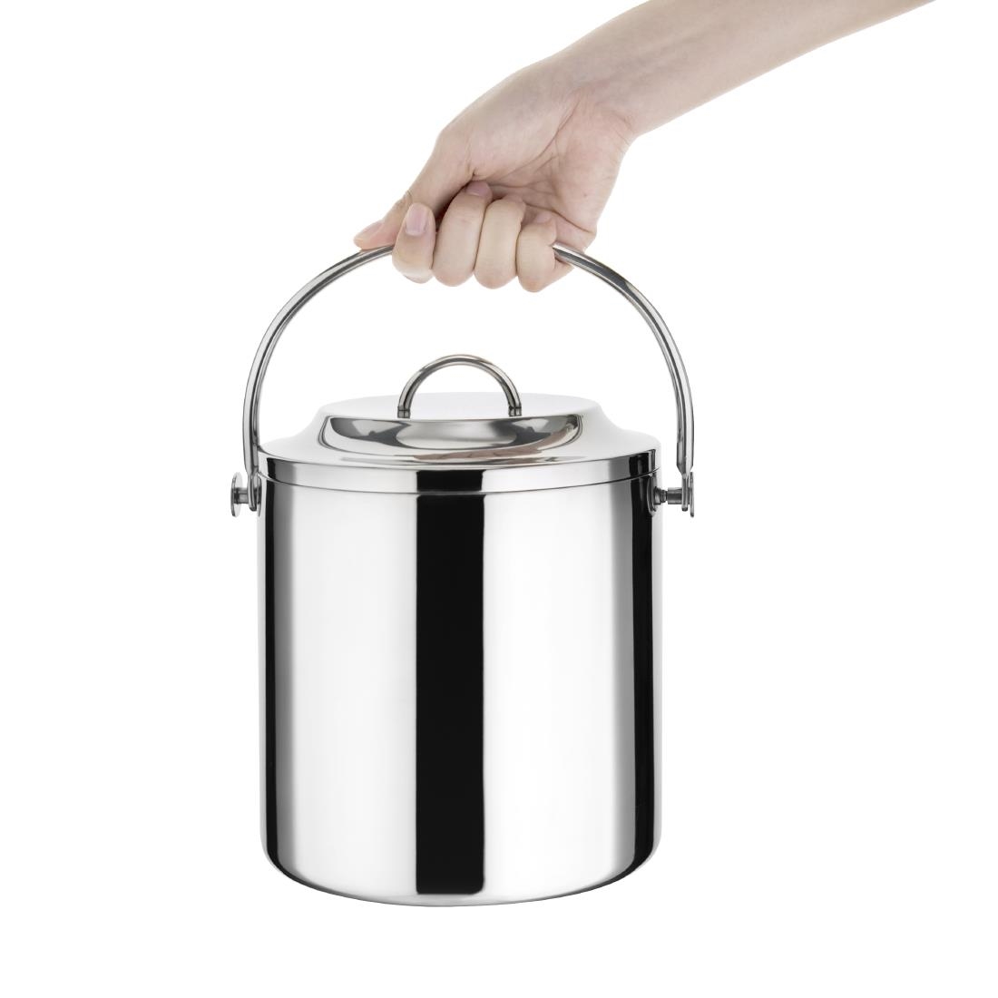 Olympia RVS ijsemmer met deksel 3,3Ltr