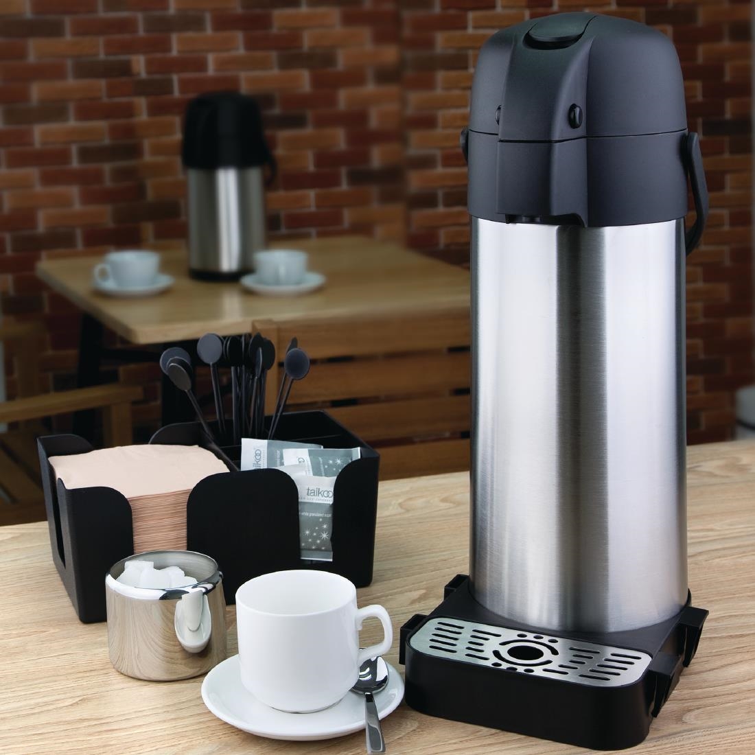 Olympia RVS pomp thermoskan 4Ltr