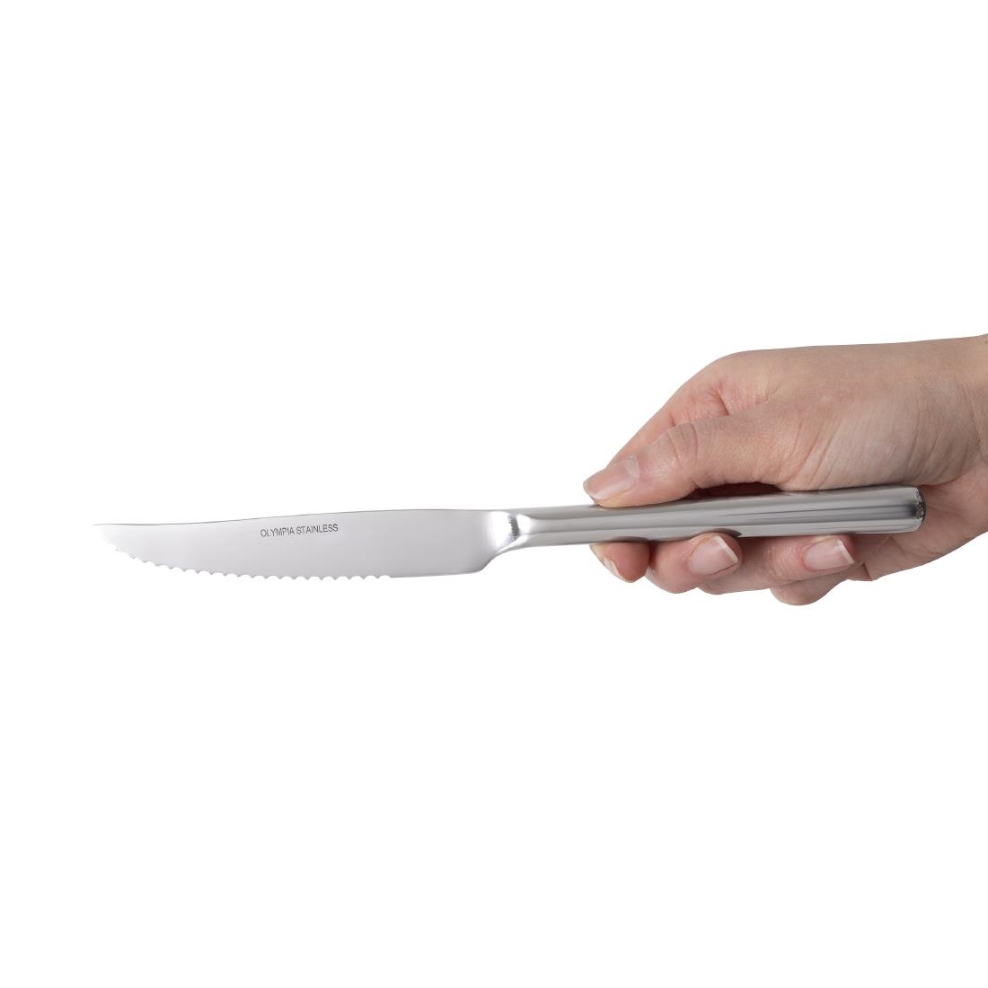 Olympia RVS steak- en pizzamessen (12 stuks)