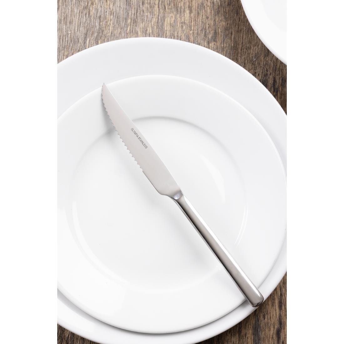 Olympia RVS steak- en pizzamessen (12 stuks)
