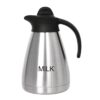 Olympia thermoskan met schroefdop en opschrift MILK 1Ltr