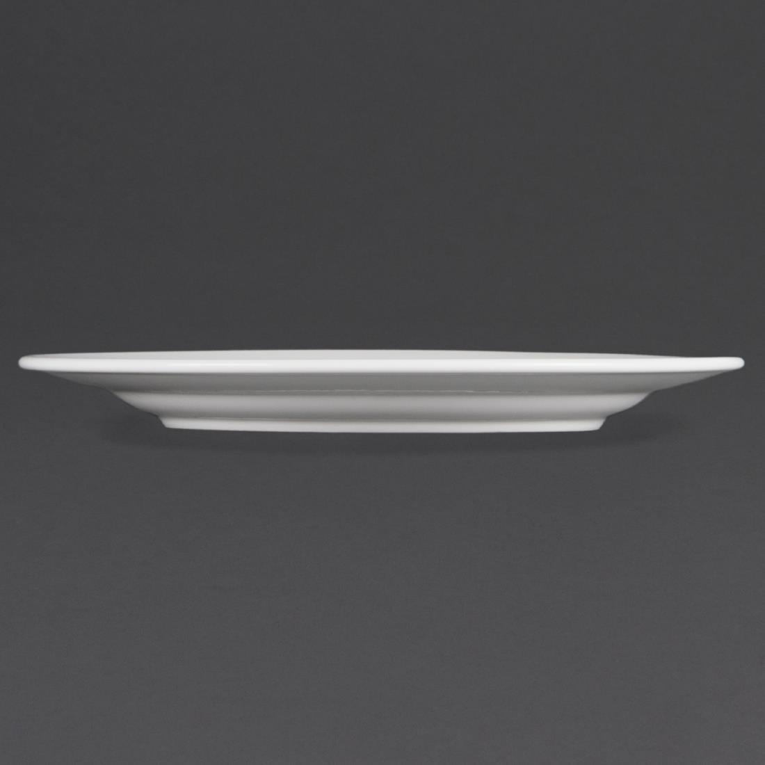 Olympia Whiteware Borden Met Brede Rand 31cm (6 Stuks)